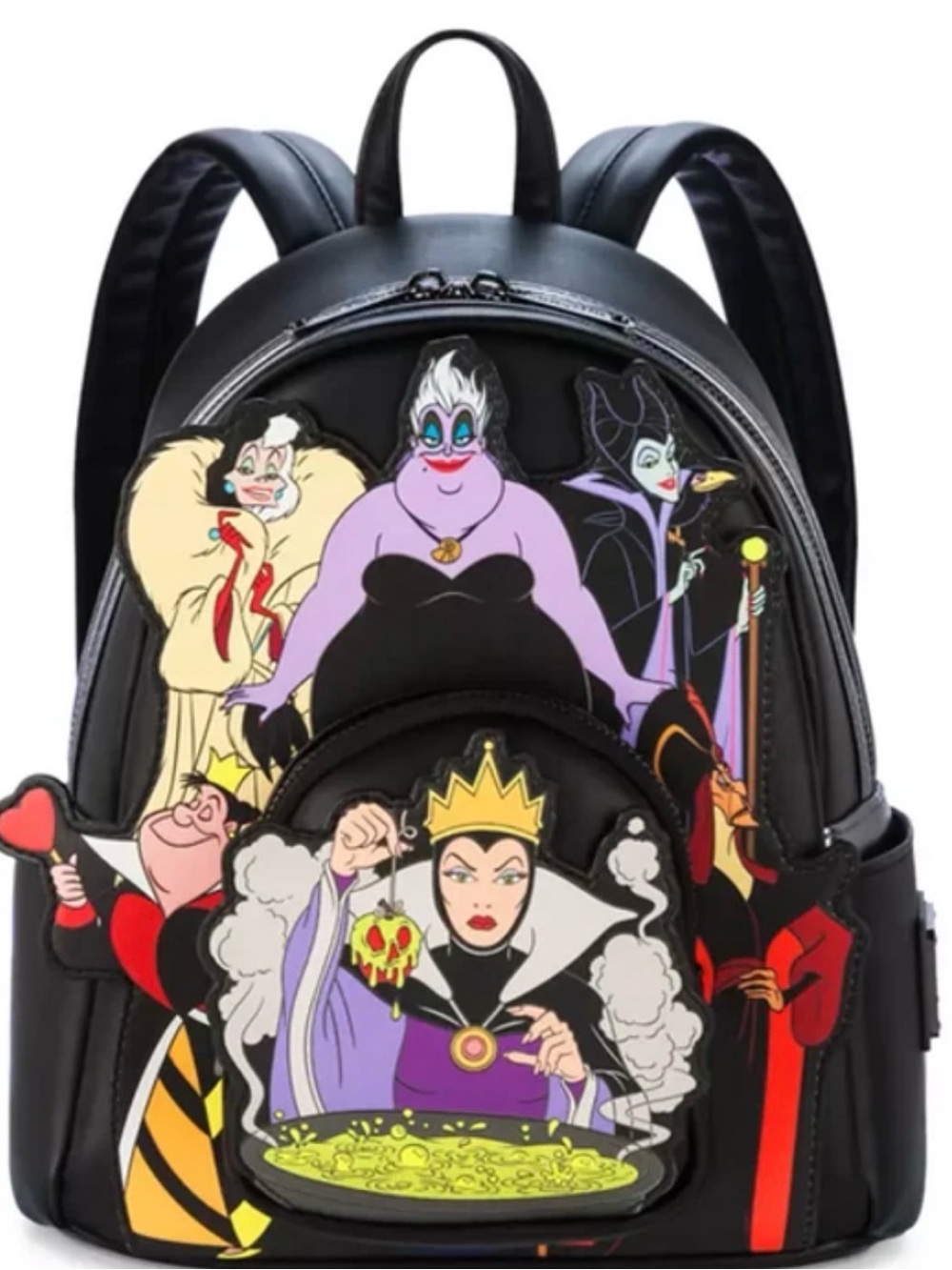Loungefly Disney Parks Villains Glow Backpack Evil Queen Ursula Cruella RARE